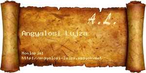 Angyalosi Lujza névjegykártya